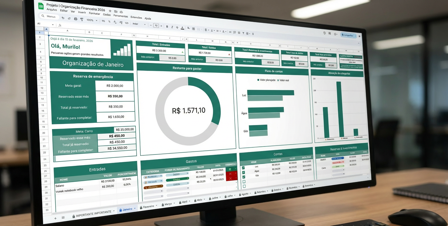 Planilha de Controle Financeiro 2026 - Google Planilhas